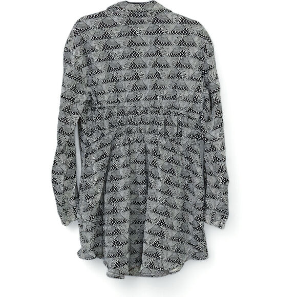 NEW Anthropologie Women’s Dress Boho Modernist Geometric Print Collared Size M - Picture 3 of 11